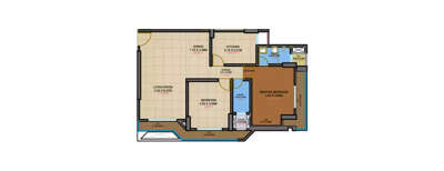 GHP Aurum, 2 BHK-679 Sq.ft