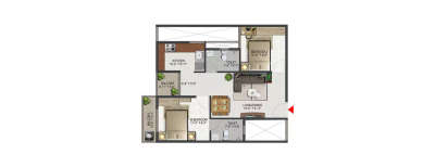 Sowparnika Olivia Nest, 2 BHK-818 Sq.ft
