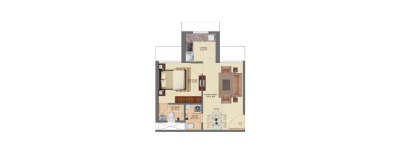 Chandak Codename Park Aspiria, 1 BHK-391 Sq.ft