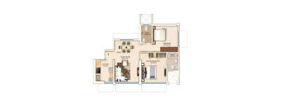 Chandak Cornerstone, 2 BHK-586 Sq.ft
