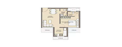 Chandak Next, 1 BHK-368 Sq.ft