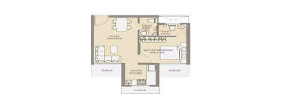 Chandak Nishchay, 1 BHK-368 Sq.ft
