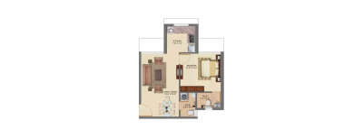 Chandak Passcode The Bay, 1 BHK-391 Sq.ft