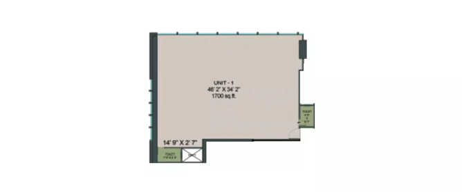 Chandak Unicorn Andheri - Floor plan Commercial Office 1700 Sq.ft