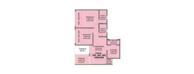 Kohinoor Coral, 2 BHK-530 Sq.ft