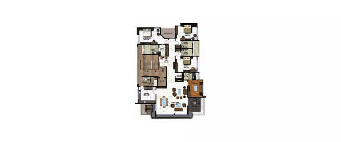 Kohinoor High Point Shivajinagar - Floor plan 3 BHK 3100 Sq.ft
