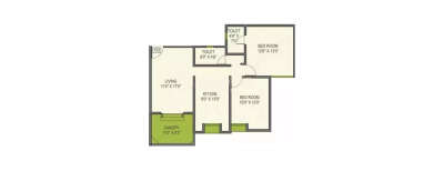 Kohinoor Latis, 2 BHK-1200 Sq.ft