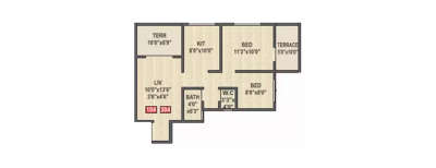 Kohinoor Saheel Elegance, 2 BHK-757 Sq.ft