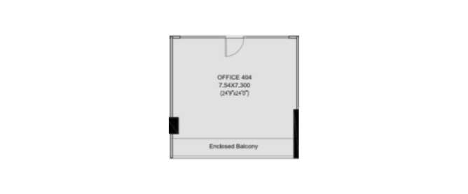 Kohinoor B Zone Baner - Floor plan Commercial Office 613 Sq.ft