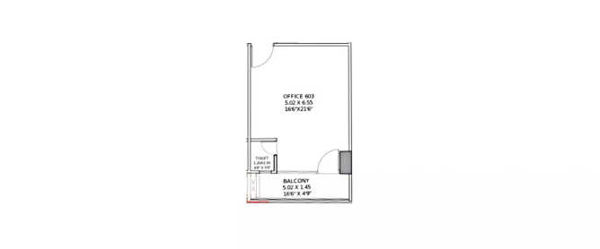Kohinoor B-Zone Shivaji Nagar Shivajinagar - Floor plan Commercial Office 360 Sq.ft