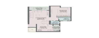 Kohinoor Sportsville, 1 BHK-422 Sq.ft
