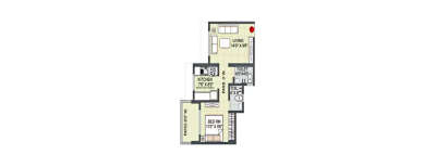 Kohinoor Luxuria, 1 BHK-380 Sq.ft