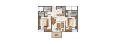 Lodha Casa Aurelia, 2 BHK-530 Sq.ft