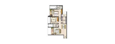 Lodha Fiorenza, 2 BHK-745 Sq.ft