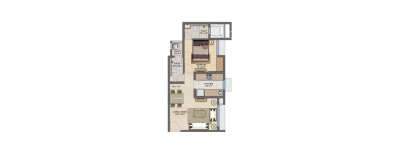 Lodha Casa Sereno, 1 BHK-418 Sq.ft