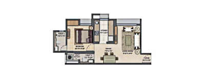 Lodha Codename Crown Jewel, 1 BHK-453 Sq.ft