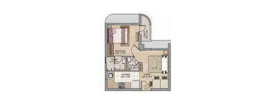 Lodha Unica, 1 BHK-343 Sq.ft