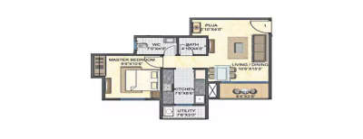 Lodha Palava Casario Gold, 1 BHK-639 Sq.ft
