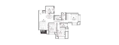 Hiranandani Edina, 3 BHK-1108 Sq.ft