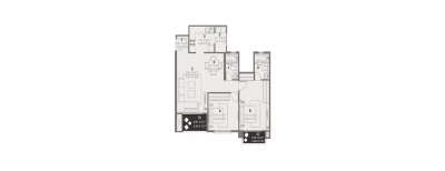 Hiranandani Evita, 2 BHK-872 Sq.ft