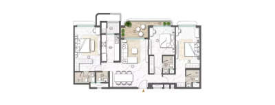 Lodha Andheri, 3 BHK-1480 Sq.ft