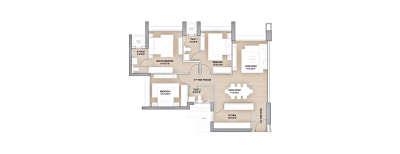 Lodha High End, 3 BHK-1300 Sq.ft