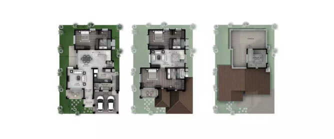Hiranandani Villas Devanahalli - Floor plan 3 BHK 2850 Sq.ft