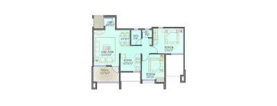 Runwal Seagull, 2 BHK-646 Sq.ft