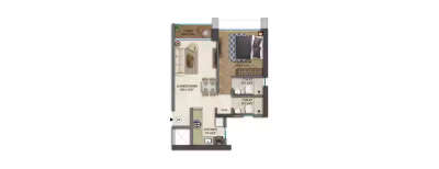 Runwal Manpada, 1 BHK-441 Sq.ft