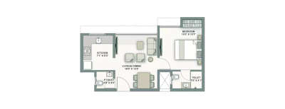 Piramal Vaikunth Cluster 4 A, 1 BHK-361 Sq.ft