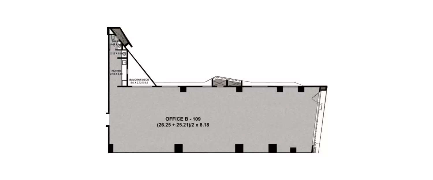 Floor plan for Commercial Office