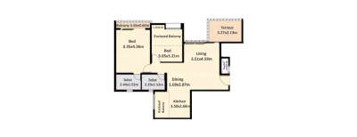 Nyati Elysia, 2 BHK-520 Sq.ft