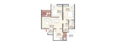 Kohinoor Punawale, 2 BHK-723 Sq.ft