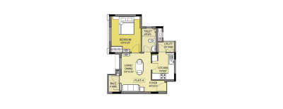Puravankara Royal Chennai Suite, 1 BHK-620 Sq.ft