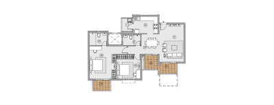 Purva Park Hill, 2 BHK-1400 Sq.ft