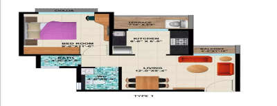 Arihant 4 Anaika, 1 BHK-317 Sq.ft