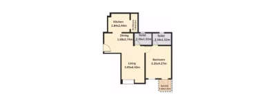 Nyati Evara, 1 BHK-515 Sq.ft