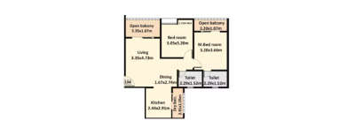Nyati Evolve, 2 BHK-675 Sq.ft