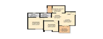 Nyati Ebony, 2 BHK-942 Sq.ft