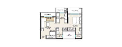 JP North Barcelona, 1 BHK-557 Sq.ft