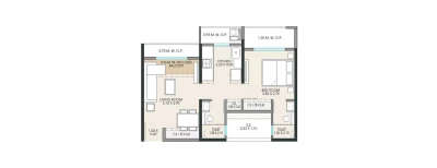 JP Codename Hot Cake, 1 BHK-405 Sq.ft