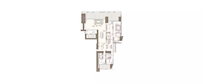 Oberoi Three Sixty West Worli - Floor plan 4 BHK 3272 Sq.ft