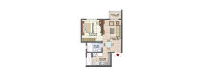 Prestige Song Of The South, 1 BHK-450 Sq.ft