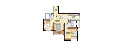 Prestige Falcon City, 2 BHK-832 Sq.ft