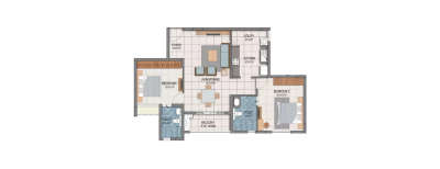 Prestige Dolce Vita, 2 BHK-860 Sq.ft