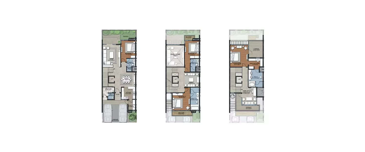 Floor plan for 4 BHK