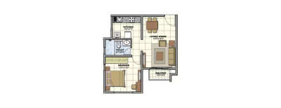 Prestige Sunrise Park, 1 BHK-435 Sq.ft