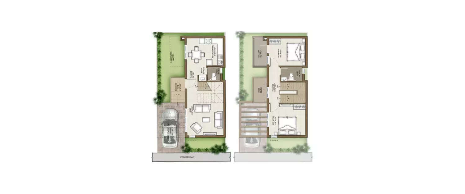 2 BHK Apartment 1166 Sq.ft
