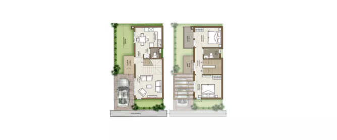 Prestige Silver Springs Sholinganallur - Floor plan 2 BHK 1166 Sq.ft