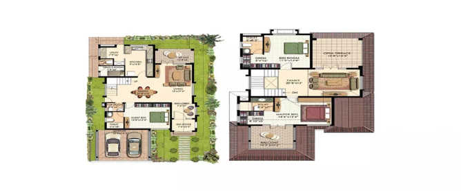 Prestige Oasis Yelahanka - Floor plan 3 BHK 2710 Sq.ft